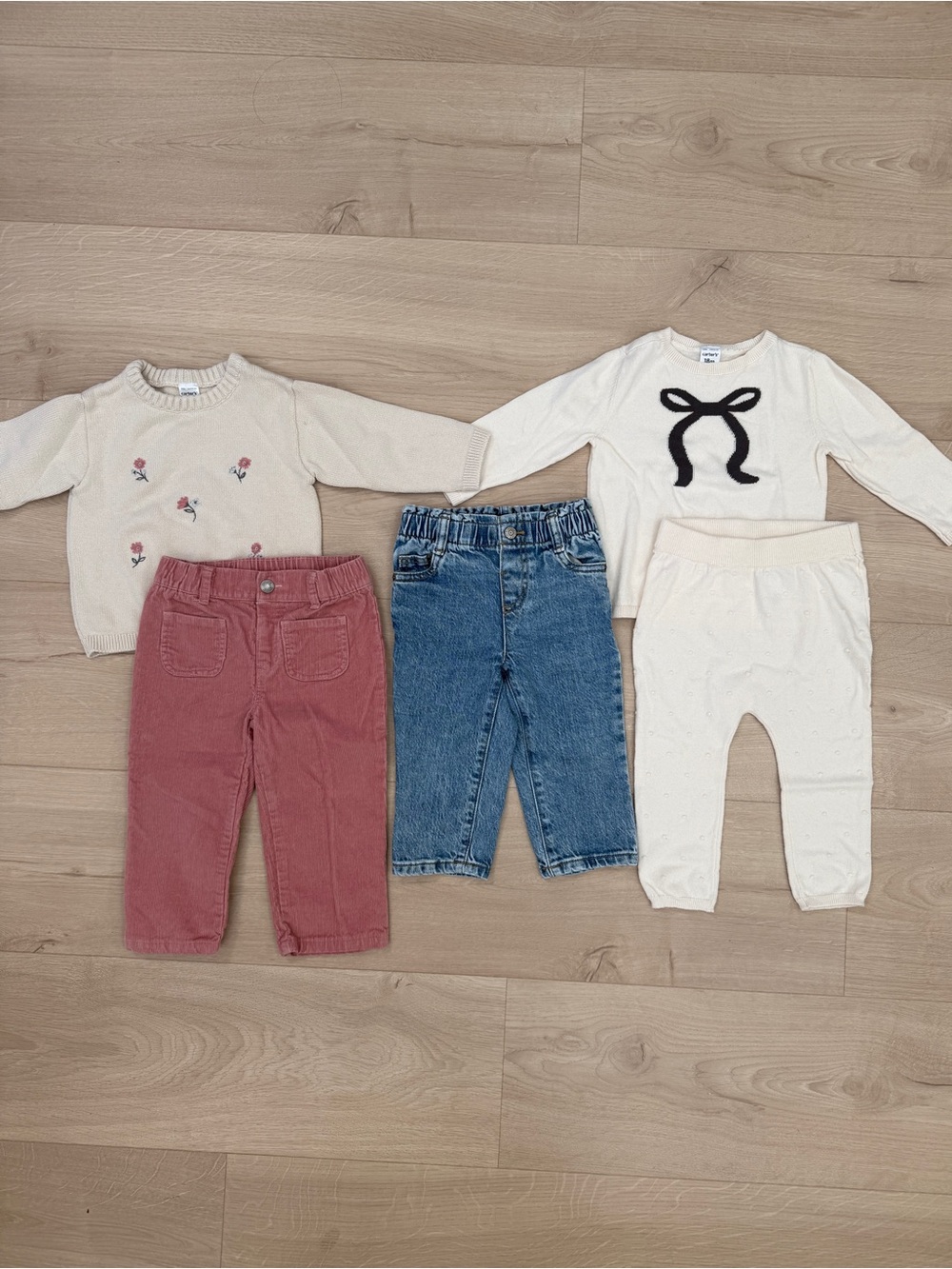 Carter's Toddler Girl Sweaters and Corduroy Pants, Cat & Jack Jeans